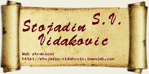 Stojadin Vidaković vizit kartica